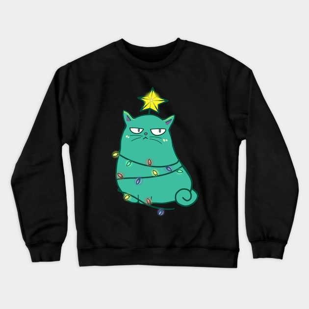 Grumpy Christmas cat Crewneck Sweatshirt by Dr.Bear